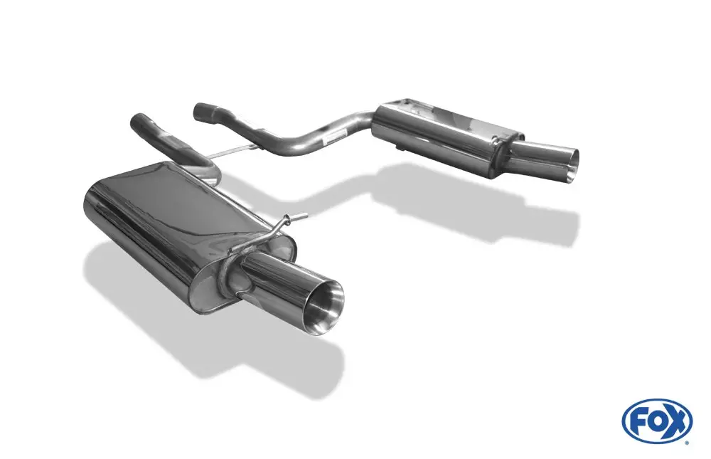 Knallerangebot Fox Duplex Auspuff Sportauspuff Endschalldämpfer für Audi A4 Quattro B7 Limo 3.2