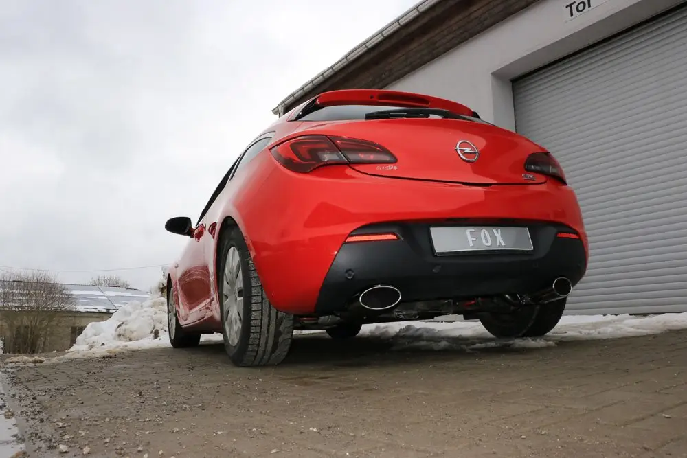 Fox Duplex Auspuff Sportauspuff Komplettanlage für Opel Astra J GTC 1,6l Preis Gesenkt