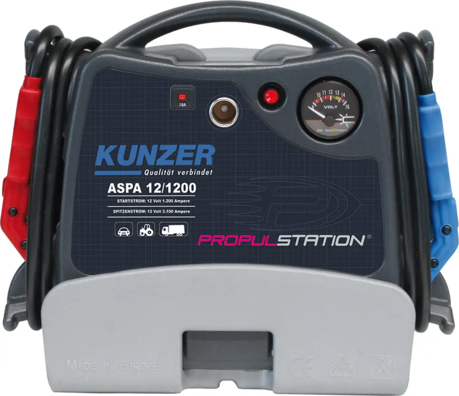 Versand Am Gleichen Tag Kunzer AKKU-Start 12V AC/DC, Propulstation 1200CA ASPA12/1200