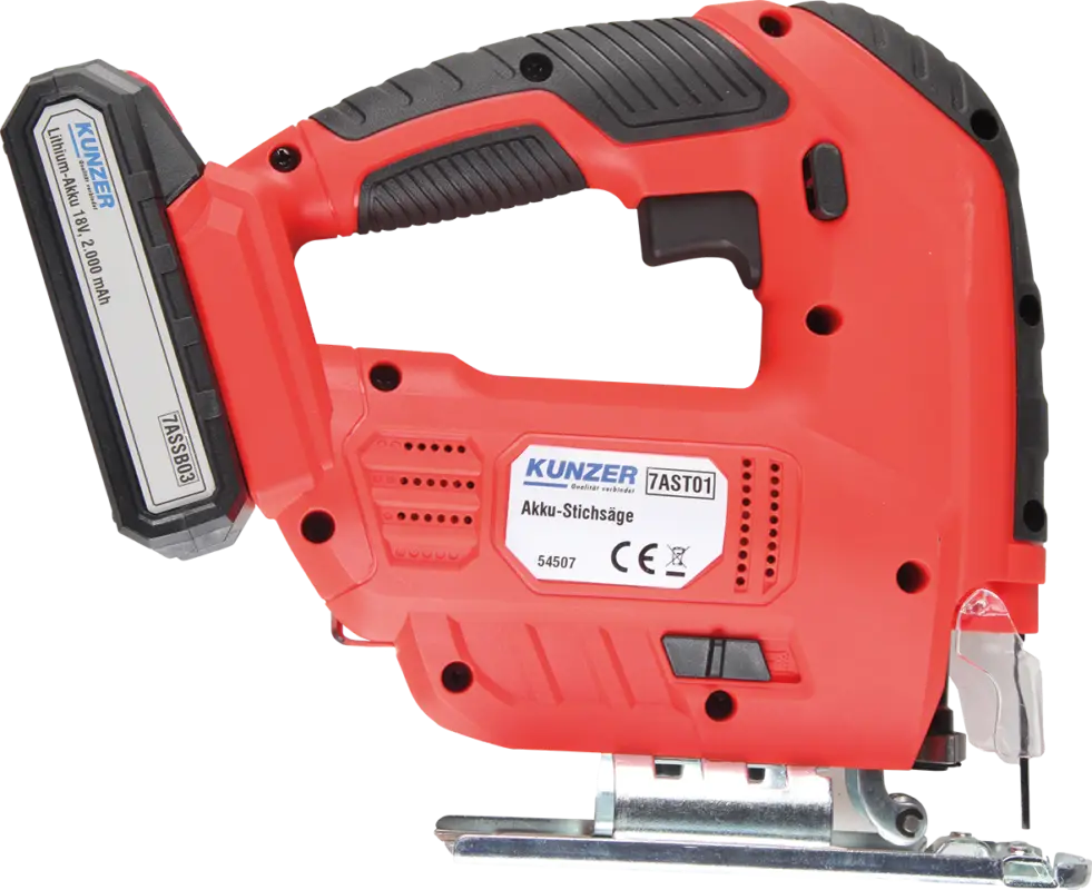 Kunzer Akku-Stichsäge 18V/2,0 Ah mit Ladestation 7AST01 Neu