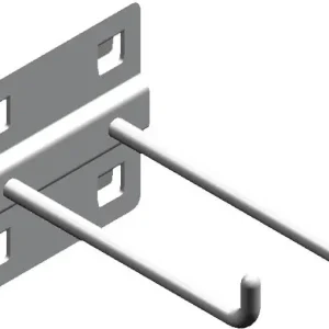 Echt Kunzer Doppelhaken, lang für Rückwandlochung 10 mm x 10 mm WES1715.1