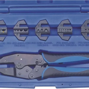 Geprüft Kunzer Crimp-Zange mit 5 Einsätzen, 6-tlg. 7CZ06