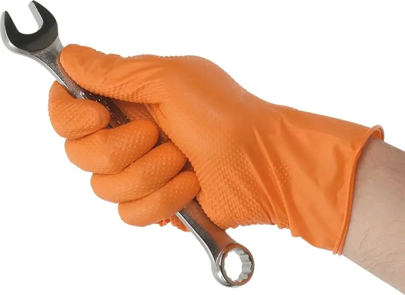 Kunzer Nitril-Einweghandschuhe orange TIGER GRIP Größe M (100 Stück) TIGERGRIPM Markenprodukt