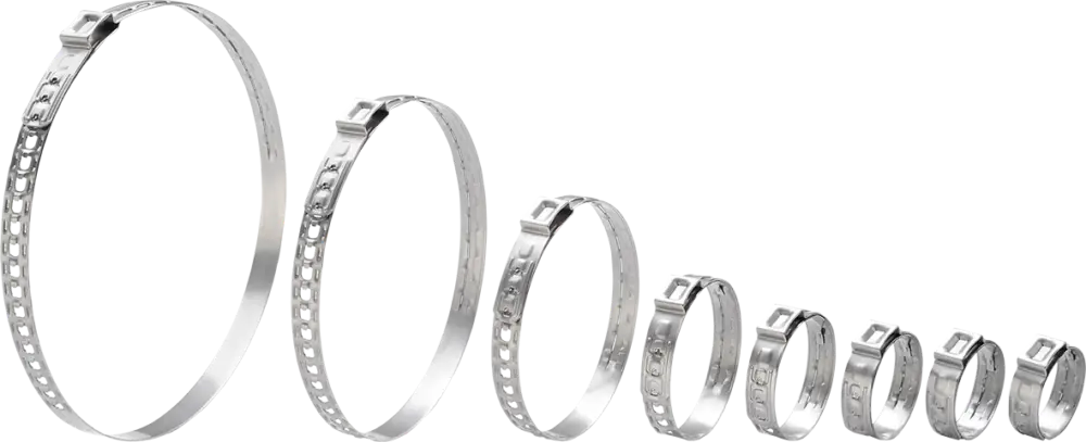 Kracherpreis Kunzer Lochbandklemmen 259 DualHook, ø67,3-93,1mm Beutel à 10 Klemmen 18500266