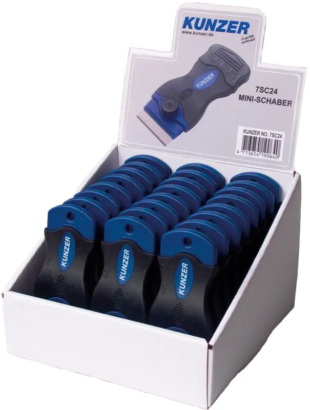 Kunzer Mini-Schaber (24 Stk. im Display) 7SC24 Sonderangebot