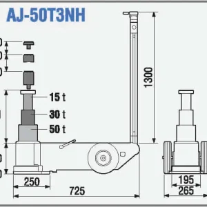 Sofort Bestellen Kunzer 3-stufiger lufthydraulischer Heber AJ-50T3NH