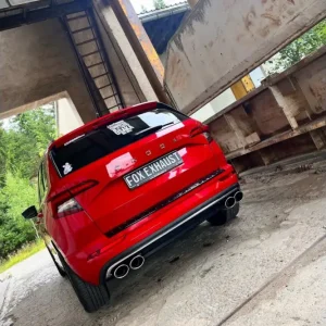 Solange Der Vorrat Reicht Fox Duplex Auspuff Sportauspuff Endschalldämpfer für Skoda Karoq 4x4 2,0l 140kW
