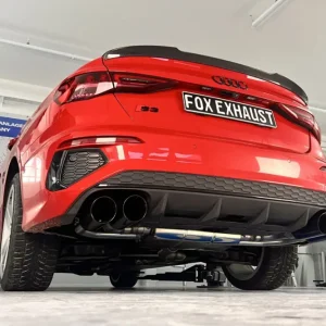 Top-Seller Fox Duplex Auspuff Sportauspuff Endschalldämpfer Halbanlage für Audi S3 GY Limo
