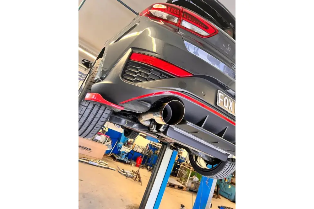 Fox Duplex Endrohrpaar für Hyundai i30N Facelift auf original Endschalldämpfer Echt