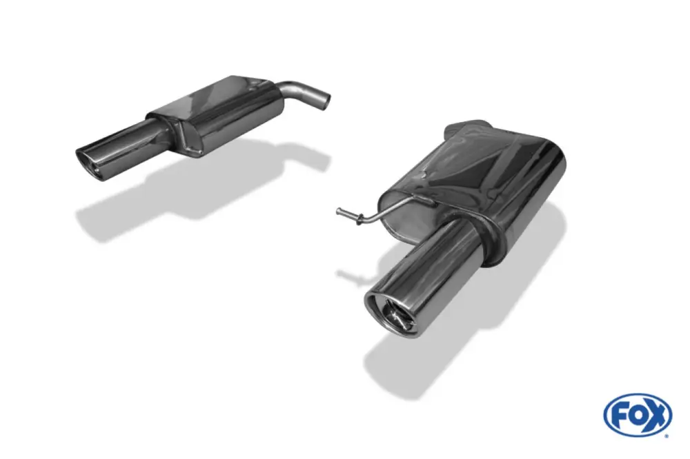 Zertifiziert Fox Duplex Auspuff Sportauspuff Endschalldämpfer für VW Passat 3C 4-Motion 3.2l