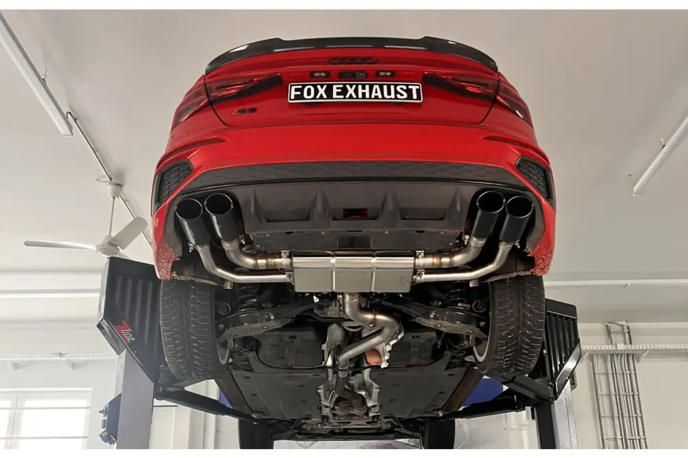 Fox Duplex Auspuff Sportauspuff Endschalldämpfer Halbanlage für Audi S3 GY Limo Abverkauf
