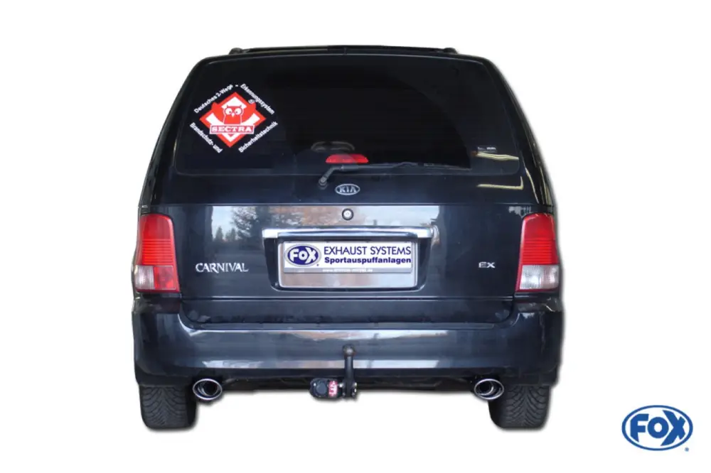 Ausverkauf Fox Duplex Endrohrpaar für Kia Carnival II Endrohrgeweih rechts/links 115x85