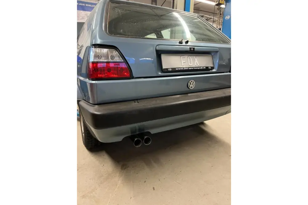 Fox Auspuff Sportauspuff Komplettanlage für VW Golf II 19E 1.0l 1.3l 1.6l 1.8l Direktkauf