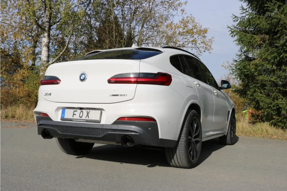 Heißes Angebot Fox Duplex Auspuff Sportauspuff Komplettanlage für BMW X4 G02 30i 2,0l 185kW