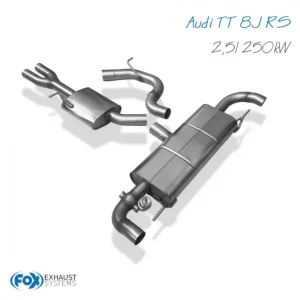 Fox Duplex Auspuff Sportauspuff Komplettanlage für Audi TT 8J RS 2,5l 250kW Top-Preis