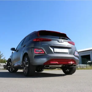 Expressversand Fox Duplex Auspuff Sportauspuff Endschalldämpfer für Hyundai Kona 2WD Ironman