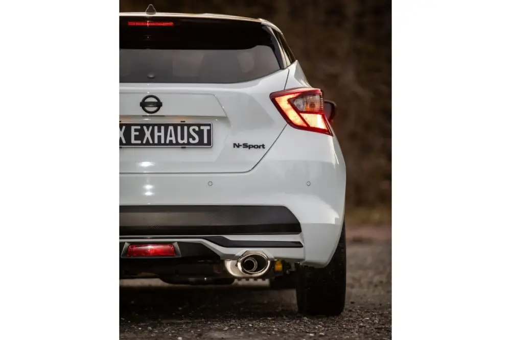 Begrenztes Angebot Fox Auspuff Sportauspuff Komplettanlage für Nissan Micra K14 N 1,0l 86kW