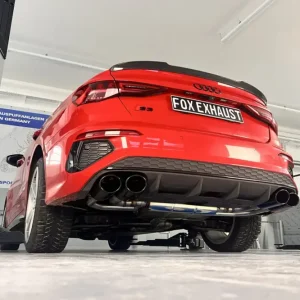 Fox Duplex Auspuff Sportauspuff Endschalldämpfer Halbanlage für Audi S3 GY Limo Expressversand