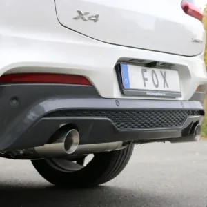 Neuheit Fox Duplex Auspuff Sportauspuff Endschalldämpfer für BMW X4 G02 30i 2,0l 185kW