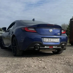 Letzte Chance Fox Duplex Auspuff Sportauspuff Endschalldämpfer für Toyota GR86 2,4l 172kW