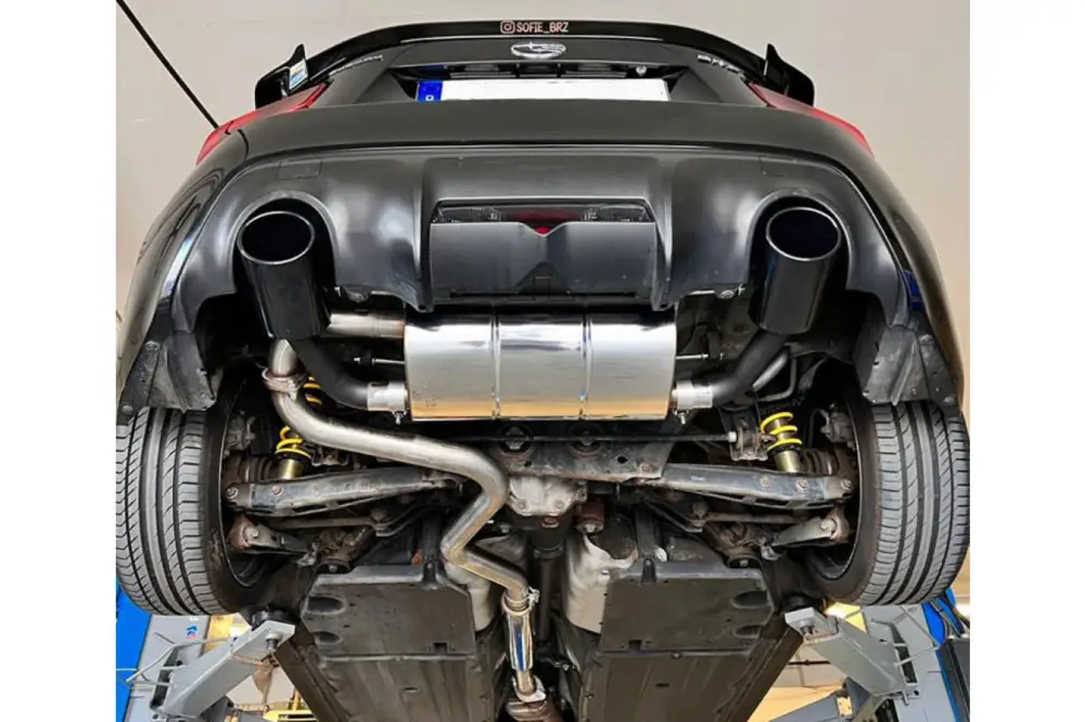 Fox Duplex Auspuff Sportauspuff Endschalldämpfer für Subaru BRZ Toyota GT86 2,0l Knallerangebot