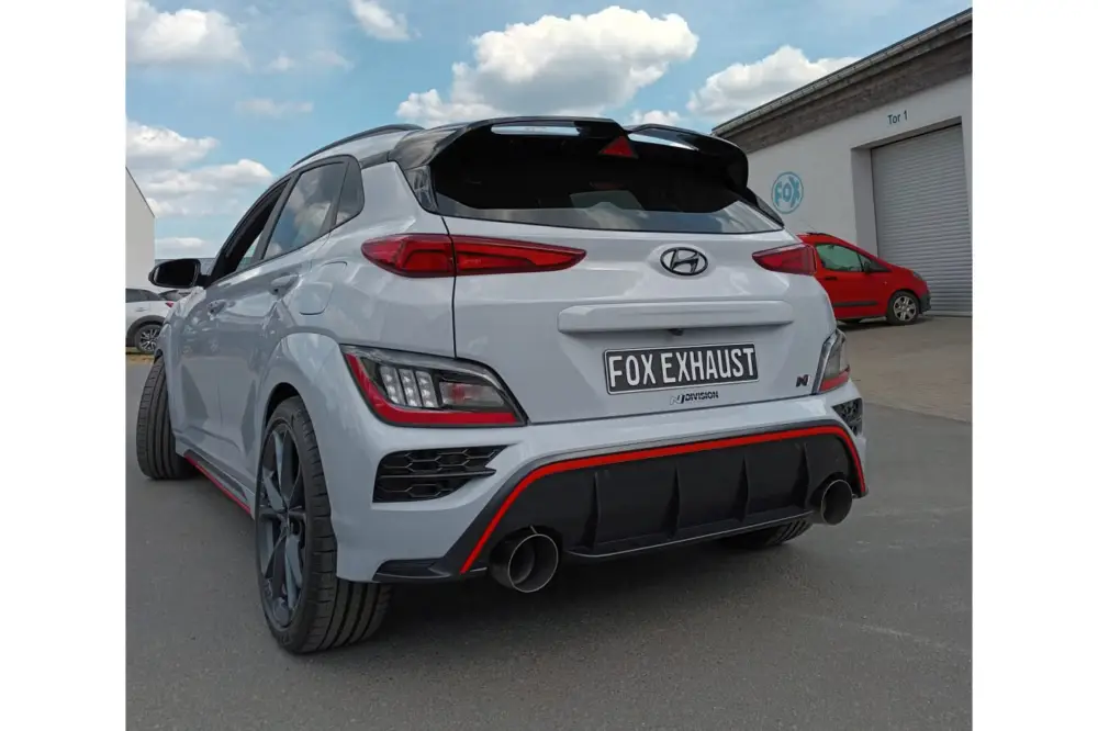 Günstig Fox Duplex Auspuff Sportauspuff Komplettanlage für Hyundai Kona N 2,0l 206kW