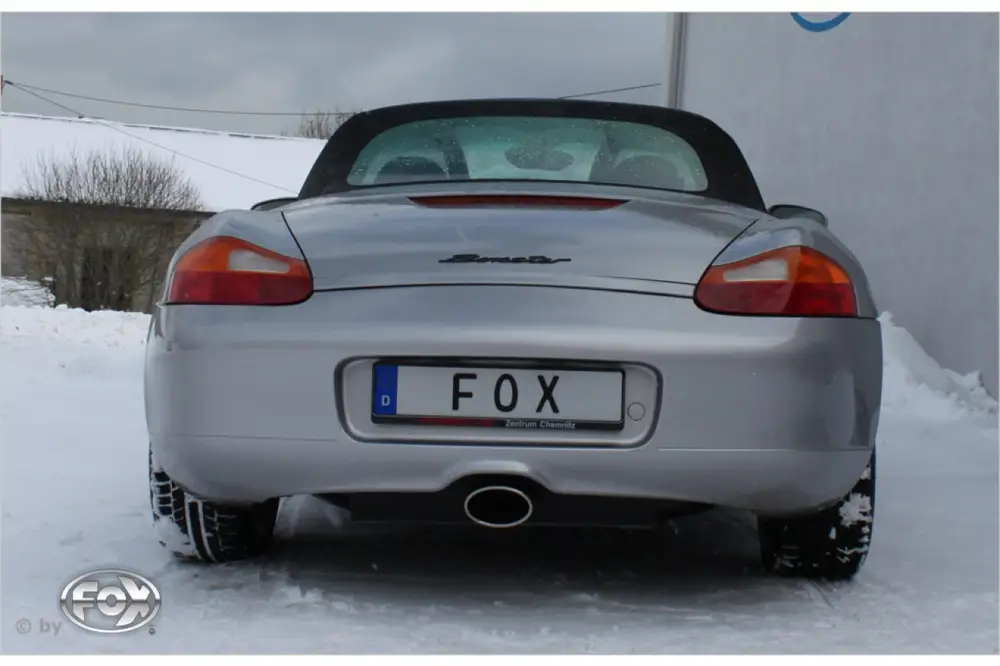 Solange Der Vorrat Reicht Fox Auspuff Sportauspuff Endschalldämpfer für Porsche Boxster 986 2,5l 150kW