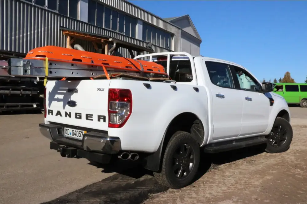 Echt Fox Auspuff Sportauspuff Endschalldämpfer für Ford Ranger 4x4 Doppelkabine 2,0l