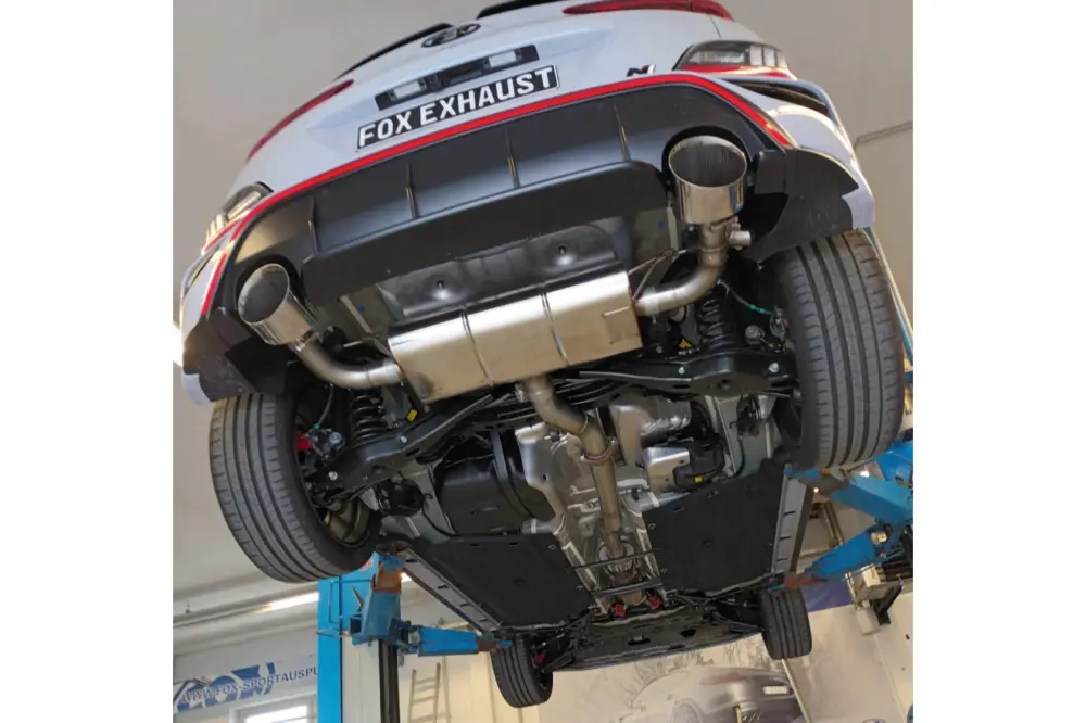 Fox Duplex Auspuff Sportauspuff Endschalldämpfer für Hyundai Kona N 2,0l 206kW Wochenendangebot