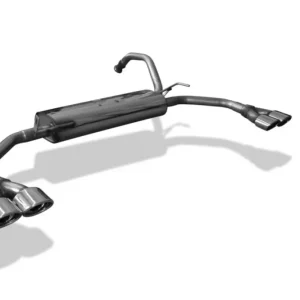 Echt Fox Duplex Auspuff Sportauspuff Endschalldämpfer für Citroen C1 Toyota Aygo 1,0l
