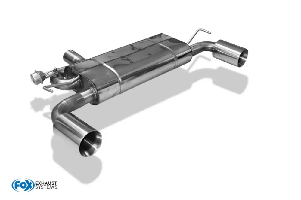 Mega-Angebot Fox Duplex Auspuff Sportauspuff Endschalldämpfer für VW Golf IV R32 3,2l 177kW