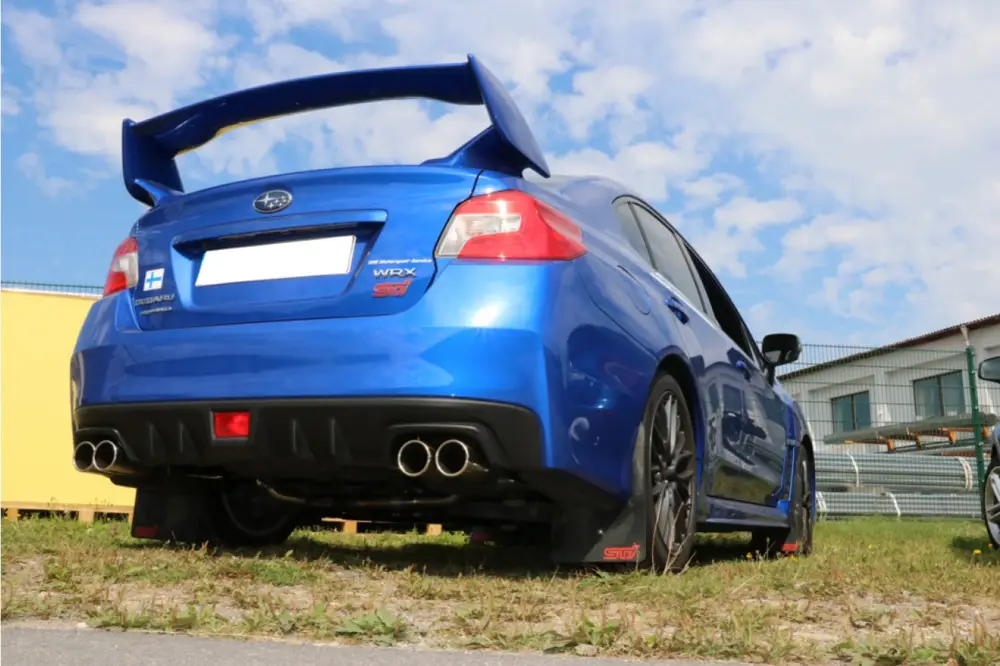 Schneller Versand Fox Duplex Auspuff Sportauspuff Komplettanlage für Subaru WRX V1 Stufenheck 2.5l