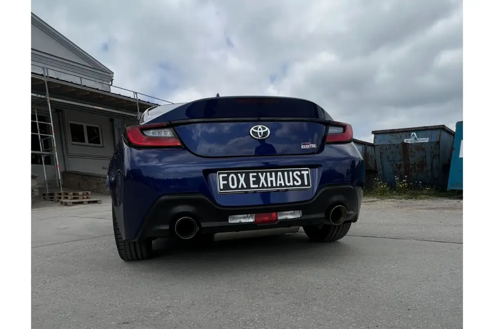 Garantierte Lieferung Fox Duplex Auspuff Sportauspuff Komplettanlage für Toyota GR86 2,4l 172kW