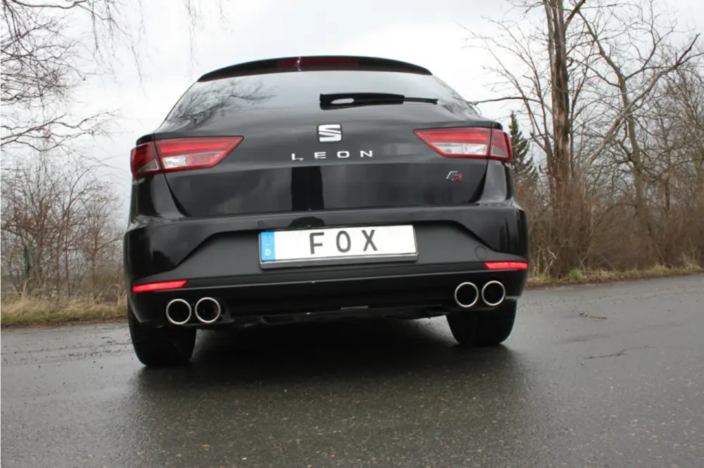 Fox Duplex Auspuff Sportauspuff Komplettanlage für Seat Leon 5F ST Starre Achse Preisknaller