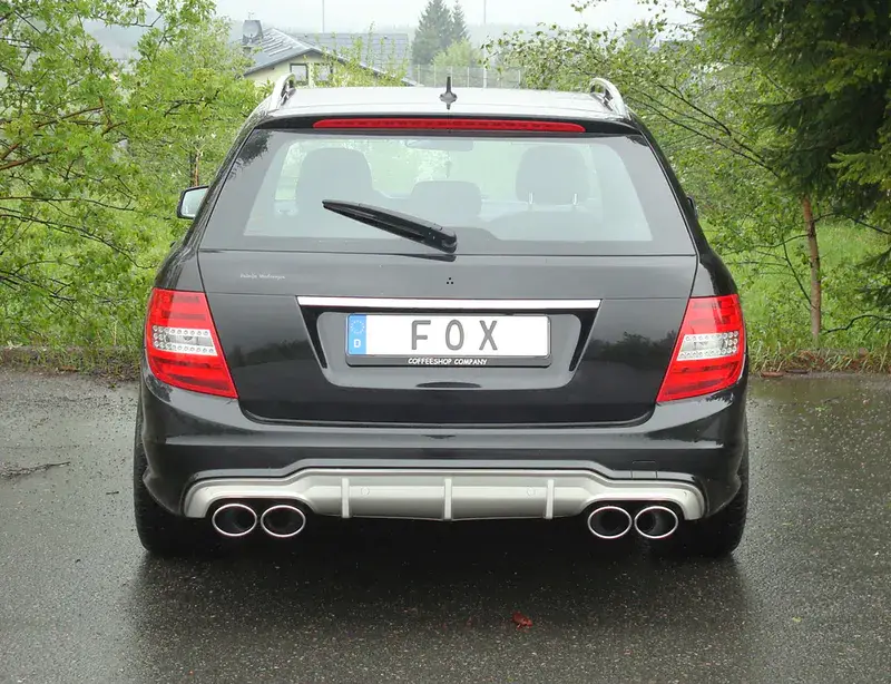 Meistverkauft Fox Mercedes C-Klasse 4 Zylinder - 204 AMG-P. + C63 Diff. Endschalldämpfer rechts/links mit Y-Verbindungsstück - 2x115x85 Typ 32 rechts/links