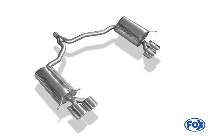Expressversand Fox Mercedes C-Klasse 4-Zylinder Coupe C204 Endschalldämpfer rechts/links inkl. Y-Verbindungsrohr - 2x115x85 Typ 32 rechts/links