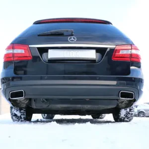 Markenprodukt Fox Mercedes E-Klasse 212 mit AMG Paket Endschalldämpfer rechts/links für Fahrzeuge mit originalen Endrohrblenden - Austritt im originalen Endrohr