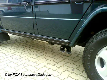 Fox Mercedes G-Klasse - 463 (ohne Trittbrett) Endschalldämpfer Ausgang seitlich - 2x80 Typ 14 Angebot