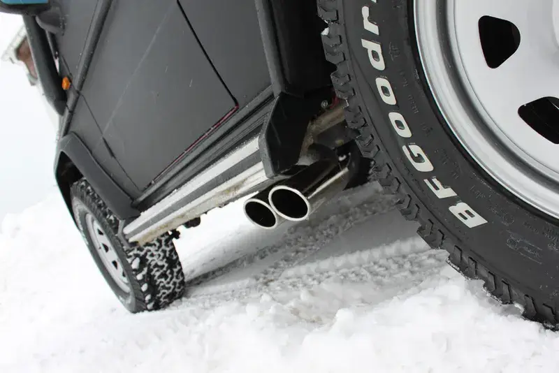 Fox Mercedes G-Klasse - 463 (mit Trittbrett) Endschalldämpfer Ausgang seitlich - 2x115x85 Typ 38 (2x nach links abgeschrägt) Bestpreis
