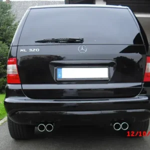 Fox Mercedes M-Klasse W163 Endrohrsystem rechts/links für original Endschalldämpfer - 2x76 Typ 12 rechts/links Zertifiziert