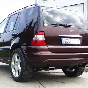 Markenware Fox Mercedes M-Klasse Typ W163 Endschalldämpfer Ausgang rechts/links (Eingang zweiflutig) - 135x80 Typ 53 rechts/links