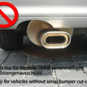 Fox Mercedes SL Typ R129 Endschalldämpfer Ø70mm - 2x80 Typ 13 - Nur für Modelle mit serienmäßiger Steckverbindung! (kein Flansch!) Knallerangebot