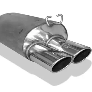 Fox Mercedes SL Typ R129 Endschalldämpfer Ø70mm - 2x115x85 Typ 44 - Nur für Modelle mit serienmäßiger Steckverbindung! (kein Flansch!) Abverkauf