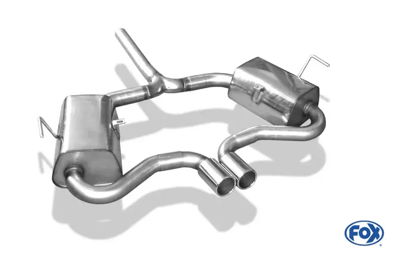 Sonderangebot Fox Mini Cooper S R53 Endschalldämpfer rechts/links Ausgang mittig- 2x76 Typ 12
