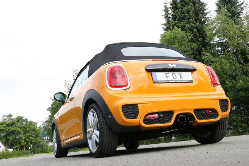 Billig Fox Mini Cooper S - F56 & F57 Endschalldämpfer Ausgang mittig - 2x95x78 Typ 68 Schwarz