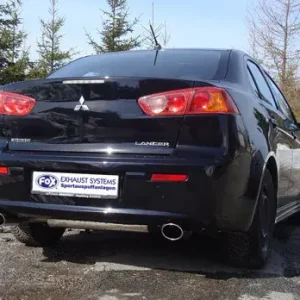 Neue Ware Fox Mitsubishi Lancer CYO - Stufenheck/ Sportback Endschalldämpfer quer Ausgang rechts/links - 115x85 Typ 32 rechts/links