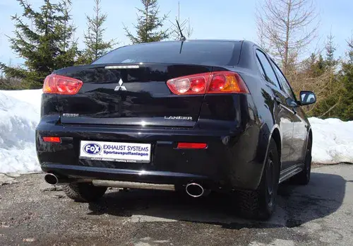 Neue Ware Fox Mitsubishi Lancer CYO - Stufenheck/ Sportback Endschalldämpfer quer Ausgang rechts/links - 115x85 Typ 32 rechts/links