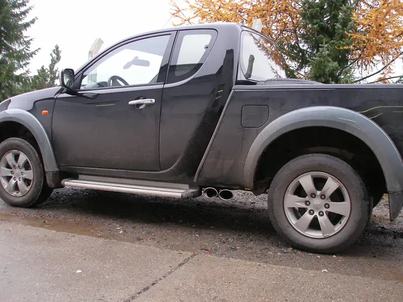 Fox Mitsubishi L200 Typ KAOT Clubcap 2-trg. Endschalldämpfer Sidepipe - 2x115x85 Typ 38 Top-Preis