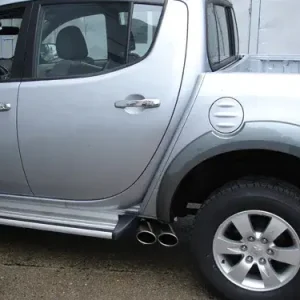 Fox Mitsubishi L200 Typ KAOT Fourcap 4-trg. Endschalldämpfer Sidepipe - 2x115x85 Typ 38 Geprüft