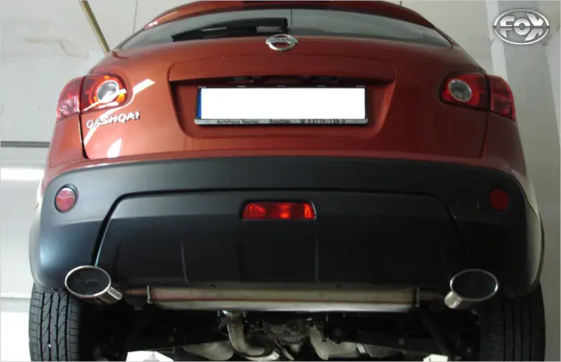 Billig Fox Nissan Qashqai - Diesel Endschalldämpfer quer Ausgang rechts/links - 115x85 Typ 44 rechts/links